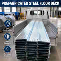 Panneau de plancher composite sans béton |   Plateforme de stockage en acier à installation à sec pour entrepôt et construction de bâtiments