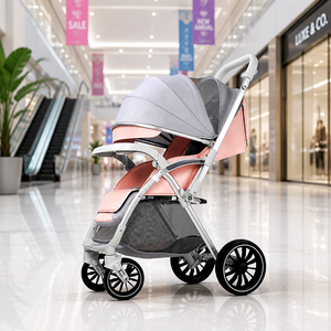 Passeggino <span class=keywords><strong>3</strong></span> in 1 in Lino con Telaio in Acciaio Inossidabile, Design Pieghevole, Seggiolino Auto e Culla - Fornitura OEM all'Ingrosso - Product Image 1