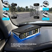 Capteur TPMS universel à énergie solaire, montage sur pare-brise, pression et de la température des,pour toutes les voitures