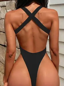 Pasuxi 2024 Custom String Een Stuk Badpak Hot Bikini Pak Sexy Zomer Badpakken Plus Size Bikini Voor Vrouw
