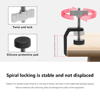 Accessoires de photographie Daryoo, clip en alliage d'aluminium C-clip, support de bureau à bras magique, adapté au support de téléphone portable