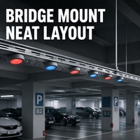 Système de détection d'espace libre pour parking intelligent avec capteur d'indicateur de statut de stationnement LED 3 couleurs, DC5V RS485, éclairage séparé et guidage de véhicules