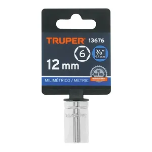 BOX 6 Chiave a Bussola da 12mm, 6 Punte, Attacco da 3/8'', TRUPER - Product Image 4