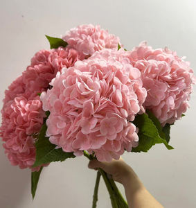 Tallo de hortensia verde claro realista de alta calidad Artificial Real Touch Hortensia blanca 196 pétalos para la decoración del jardín del hogar de la boda - Product Image 3