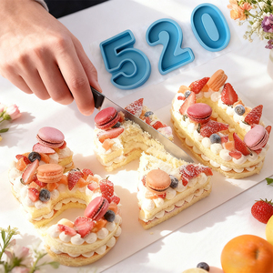 Lifetop kích thước lớn 0-9 số Silicone khuôn cấp thực phẩm Bánh Pan cho nướng và trang trí nội thất OEM/ODM chào đón đóng gói trong túi OPP - Product Image 6