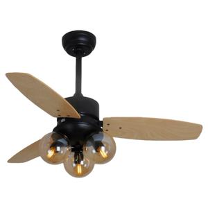 Ventilateur de plafond DC avec technologie de ventilation, LED à intensité variable, pales en contreplaqué, ventilateur de plafond moderne avec éclairage et télécommande, vente en gros - Product Image 1