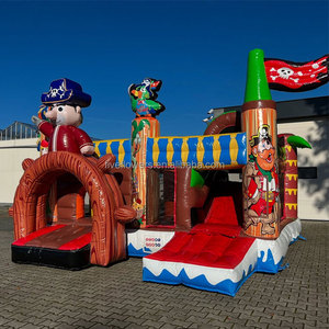 Château gonflable pirate avec toboggan et aire de jeux intérieure/extérieure pour enfants - Product Image 5
