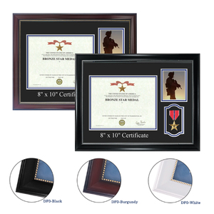 Bán buôn A4 PS tài liệu bằng tốt nghiệp khung trắng đen Burgundy 8.5x11 tốt nghiệp bằng khung biểu tượng tùy chỉnh - Product Image 5