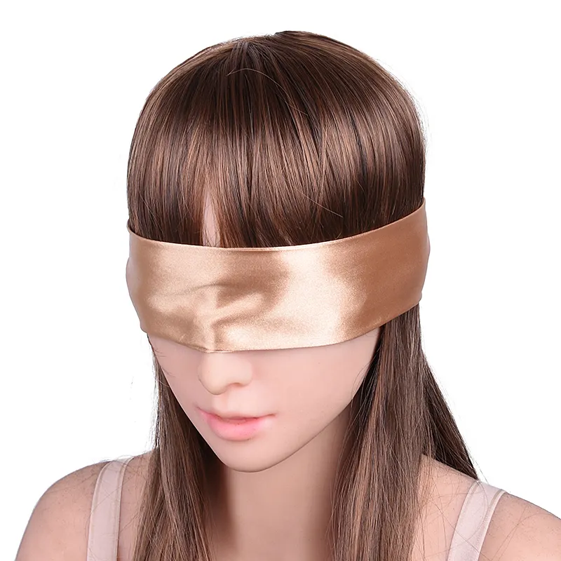 Suprimentos para adultos, venda por atacado personalizada nova máscara de cetim dupla face macia suave sexy para dormir viagem praia
