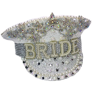 Chapeau à paillettes pour la mariée, Burning Man, festival de musique, chapeaux de <span class=keywords><strong>capitaine</strong></span>, casquettes steampunk avec lunettes pour adultes unisexes, Ecoparty - Product Image 1