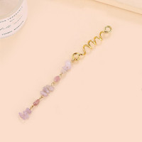 Pendentif en pierre naturelle tressée, bijoux pour cheveux en alliage, accessoires pour dreadlocks, breloques pour cheveux prêtes à l'emploi