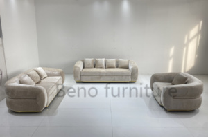 Canapé d'angle moderne et luxueux en tissu avec base métallique, confortable et élégant, pour salon, appartement ou hôtel, design lisse, personnalisable - Product Image 2
