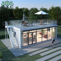 Maison préfabriquée économique de 20 pieds, maison conteneur en acier léger, maisons modulaires modernes de 40 pieds, mini-maison préfabriquée en conteneur
