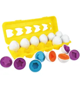 Buchstaben passende Eier 12PCS Nummer Alphabet Farb wiederherstellung Sortierer Puzzlespiel Großbuchstaben Lernen Bildungs farben Eier Spielzeug