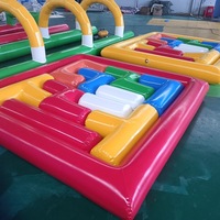 Grand puzzle gonflable pour enfants - Jeu de team building sportif et de divertissement - PVC écologique avec blocs Tetris - 2 à 4 enfants