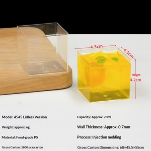 Gobelet à pudding haute transparence, gobelet à lait double paroi, résistant aux hautes températures, boîte de rangement transparente OEM avec couvercle - Product Image 5