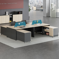 Vente en gros directe d'usine de meubles de bureau pour 2 et 4 personnes combinaison de bureau de poste de travail moderne bureau d'ordinateur de bureau pour le personnel