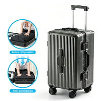 Valise de voyage minimaliste à compression sous vide de qualité supérieure, imperméable, anti-rayures, avec serrure, pour les voyages d'affaires et les vacances