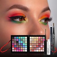 Kotak Hadiah Natal Set Rias Wajah untuk Liburan POPFEEL 177 Warna Eyeshadow Kit Rias Profesional untuk Pemula