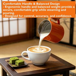 อุปกรณ์บาริสต้าสำหรับกาแฟ  เหยือกสแตนเลสสำหรับตีฟองนม ขนาด 350 มล. 600 มล. 900 มล. พร้อมปากกาเขียนลาเต้อาร์ต - Product Image 4