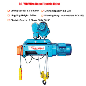 รอกไฟฟ้าแบบเคลื่อนที่ รุ่น CD พร้อมมอเตอร์ยก สายสลิง และล้อ - Product Image 3