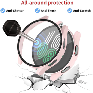 Custodia + Cover in vetro temperato per <span class=keywords><strong>Samsung</strong></span> Galaxy <span class=keywords><strong>Watch</strong></span> <span class=keywords><strong>4</strong></span> 40mm 44mm custodia opaca per PC custodia protettiva per paraurti accessori per orologi intelligenti - Product Image 4