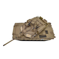HengLong - Tanque de Batalla RC a Escala 1:16, Estilo M1A2, 62 cm, 7.4 V, 1800 mAh, Disparo de BB, Sonido de Humo, Torreta Giratoria, Alcance de 80 m, AA