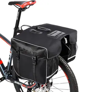 Grande capacidade de moda bicicleta, bolsa de pannier real dupla, à prova d' água, saco lateral da bicicleta