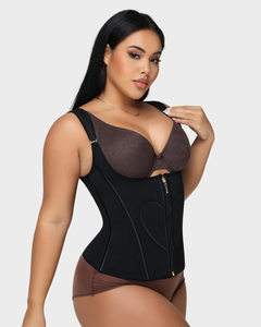 Gilet sculptant double couche pour femme, Fajas colombiennes, gaine amincissante, contrôle du ventre, 17 baleines en acier - Product Image 1