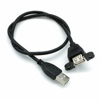 Câble d'extension pour montage sur panneau USB2.0 USB 2.0 Type A mâle à femelle Câble d'extension pour montage sur panneau avec vis pour oreilles