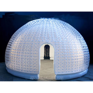 6M <span class=keywords><strong>Air</strong></span> Strakke Grote Koepel Opblaasbare <span class=keywords><strong>Bubble</strong></span> Tent Met <span class=keywords><strong>Led</strong></span> Verlichting Geplaatst Binnen Via Ritsen Met Clear Pvc Buiten voor Tentoonstelling - Product Image 2