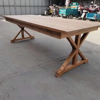 Table de ferme rustique en bois Table à manger pliante pour mariage