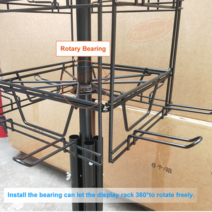 Tùy chỉnh 360 độ xoay đồ trang sức Rack với 4 Bên Móc treo hiển thị đứng cho cửa hàng bán lẻ - Product Image 5