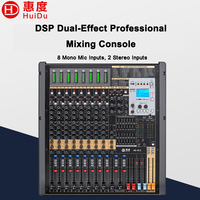HuiDu HD-B32 Mixeur audio numérique double DSP 28 canaux avec lecteur MIDI USB MP3 Bluetooth et 4 sorties de groupe pour conférences, réunions et studios