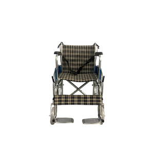 Lightweight Folding Wheelchair Manual Portable Travel Chair For Elderly Disabled With U Brake And <b>Small</b> <b>Wheels</b> - Product Image 2