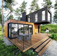 Maison conteneur préfabriquée moderne à prix abordable, design DIY, avec clôtures, toit triangulaire confortable – Meilleures ventes