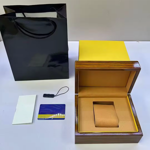 Luxury Yellow Cardboard <b>Watch</b> Box with Lock and Gift Bag Rectangle Shape Plastic Inner <b>Case</b> - Product Image 4