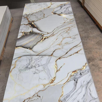 Paneles de Pared Interiores de PVC, Diseño Decorativo de Mármol, Tablero UV Premium para Villas, Diseño Gráfico Ecológico Resistente a la Intemperie