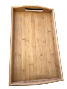 Bandeja de servicio de bambú natural resistente extra grande multiusos con asa para fiestas, bodas, picnics - Product Image 3