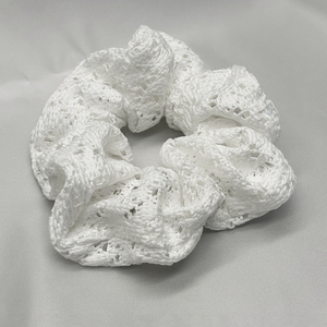 Elegan White Lace Scrunchie Hair Tie with Fashionable Design High Quality <b>Lightweight</b> & Elasticity for Women & Girls (16*4.5cm) - Product Image 1