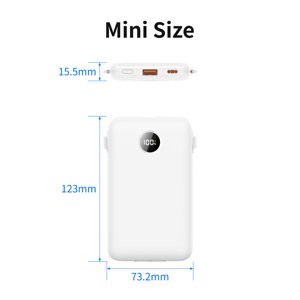 <span class=keywords><strong>Batterie</strong></span> <span class=keywords><strong>externe</strong></span> portable 10000 mAh avec câbles intégrés - Product Image 2