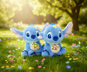 Peluche Stitch 25 cm, morbido peluche per bambini, regalo unisex con fiori - Product Image 2