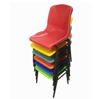 Chaise empilable moderne en plastique et métal pour salle de conférence, salle de réunion, formation, mobilier scolaire, vente en gros