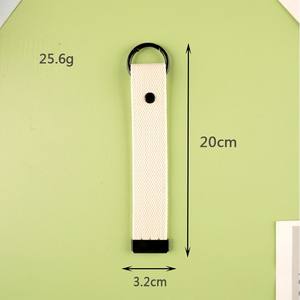 DIYブランクキャンバスウェビングキーチェーンストラップコットンリストレットランヤードカラフルなOリング刺繍用熱転写プリント - Product Image 2