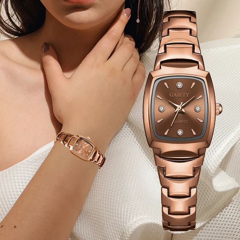 GAIETY G635 Unique Women Rose Gold Watch Small Classic Simple Minimalism Casual Lady Watch Fashion Casual Dress Watch for Female