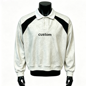 Sudadera con Capucha Extra Grande Personalizada, de Algodón Grueso, Estilo Francés, con Estampado DTG, Corte Cuadrado, para Hombre - Product Image 1