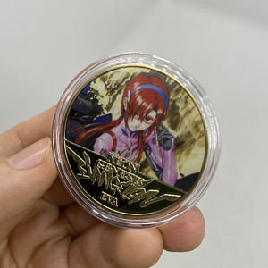 Pièce de monnaie commémorative en or de l'anime japonais Evangelion Asuka EVA, 25e anniversaire - Product Image 6