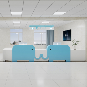 Bàn tiếp tân bệnh viện thiết kế hiện đại bằng thép, nội thất y tế, quầy phục vụ, trạm điều dưỡng, bền, đa chức năng - Product Image 3