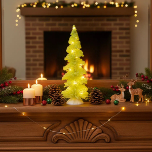 Cây thông Noel mini nhân tạo dạng chai phủ sương SANWEI bán buôn trang trí bàn làm việc - Product Image 4