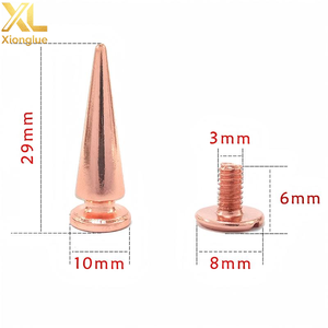 Remaches de Alta Calidad de 10x30mm, Remaches Negros de Níquel para Prendas, Remaches Metálicos con Puntas - Product Image 4